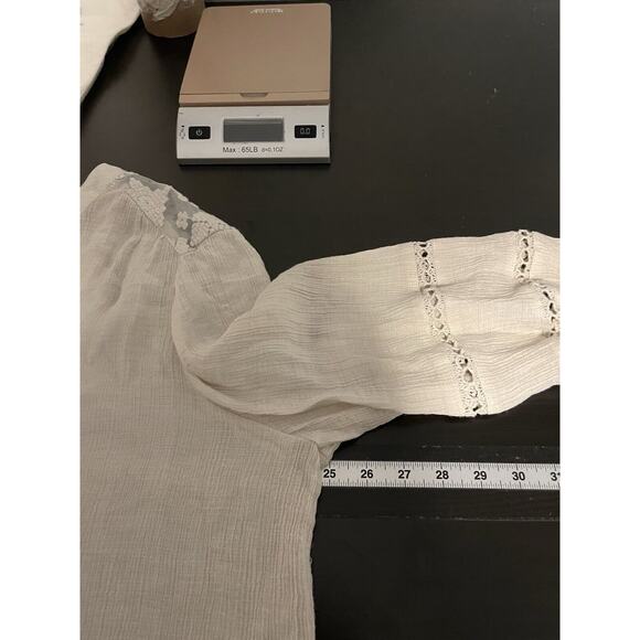 Vintage Studio JPR Womens Top Size 3X White Rayon Nylon Blend Embroidered Boho - Picture 6 of 8